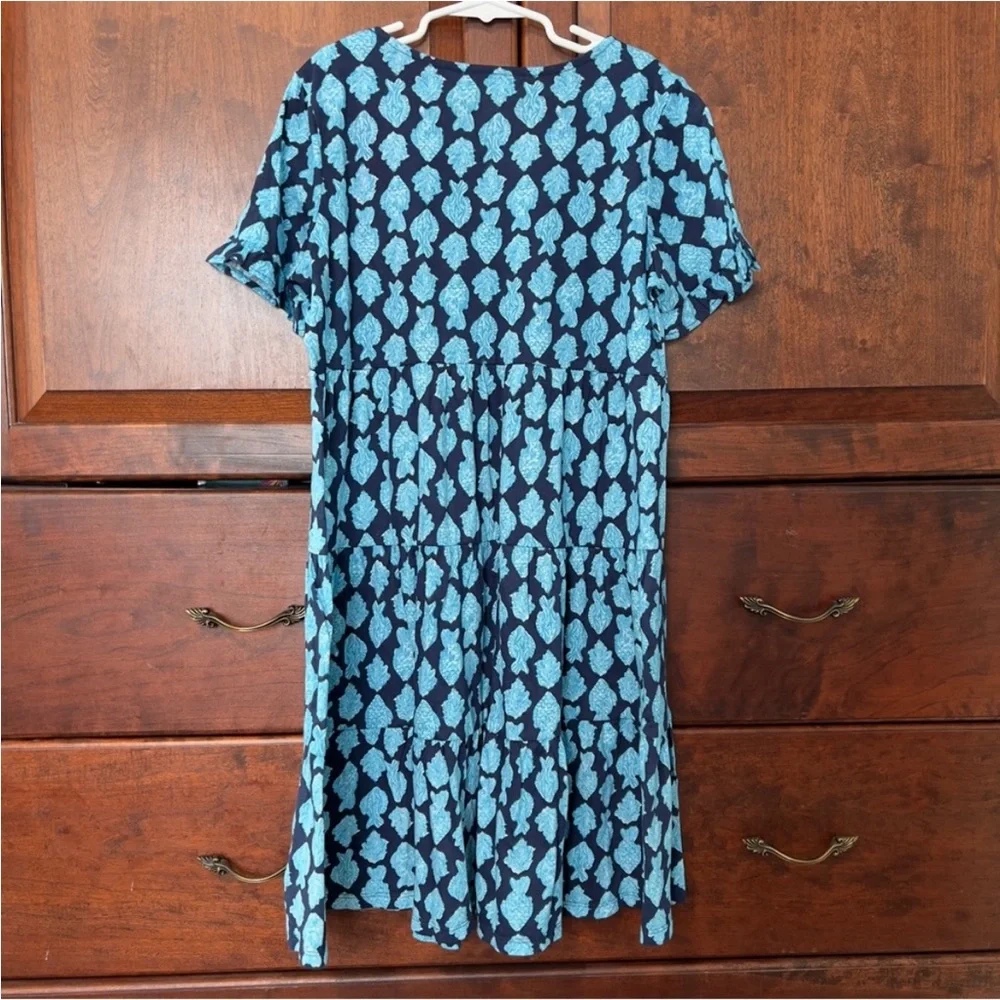 Lilly Pulitzer Mini Jodee Dress, Low Tide Navy, Any Fin For You - Picture 5 of 8
